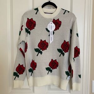 Joy Rich roses sweater - NWT
